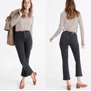 Madewell Cali Demi Boot Cut Jeans in Bellspring Wash. Button-Front. Size 24
